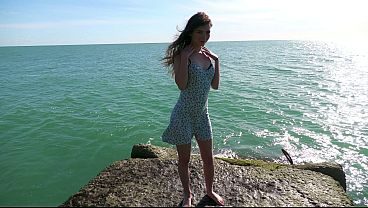 Monster Cock for 18yo Luna and Cum on Mouth