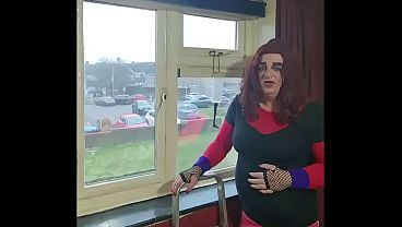 as a crossdresser i really do not care who is watching me from outside with the 1 vote down wanker