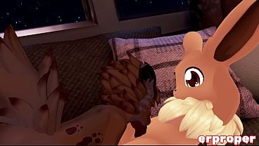 Erpleasure - eevee fury gets sucked by succubus kobold