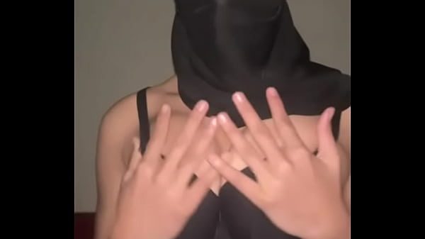Hijab on, tits out • arab muslim babe plays with her boobs and moans like a horny slut