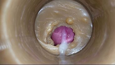 Mini-Cam in Pussy toy during Fucking! getting Huge Creampie 4K