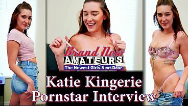Petite Brunette Katie Kingerie Sloppy Deepthroat in Sexy Lingerie!
