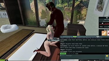 A blonde with a big black cock