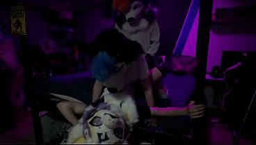 deer has some fun with 2 femboys