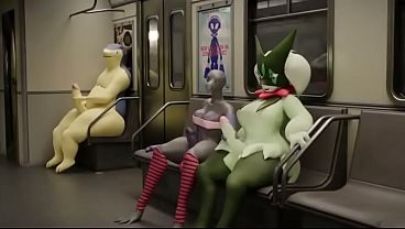 MEOWSCARADA FUTANARI TE COJE EN EL TREN (FURRY) (POKEMON)
