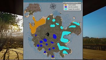 Ubicaciones del Mapa de Wicked Island Minerales y Ruinas