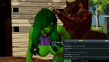Miss Hulk ends up being dominated by a black cock