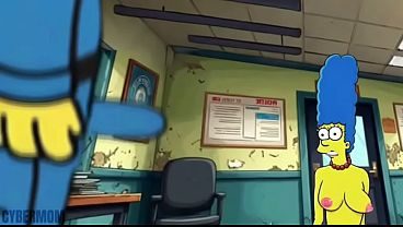 Marge Simpson en la estación de policía