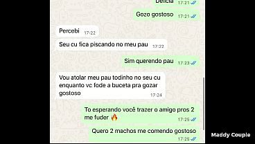 esposa gozou querendo dp em conversa do whatsapp com o marido