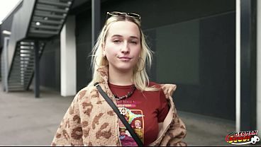 GERMAN SCOUT - Blonde Ukrainian Vegan Teen Lilelfie Get Multiple Orgasm at First Porn Casting