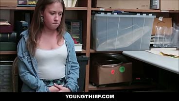 Cute Shy Blonde Teen Shoplifter Makes Sex Agreement With Big Cock Security Guard For No Charges - Brooke Bliss, Ryan Mclane