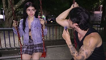 She Was Shy But Curious - Playground Interview Turns Into All-Night Anal