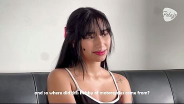 Luna Rider's First Porn Casting: The hottest biker chick of the moment making her debut the way she deserves: turned into a slut for a motorcycle.
