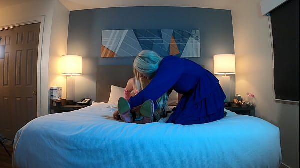 Sexy Blonde Sissy Dominates Redhead Trans Woman