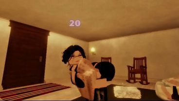 Slutty dress, fat ass bouncing Roblox condo