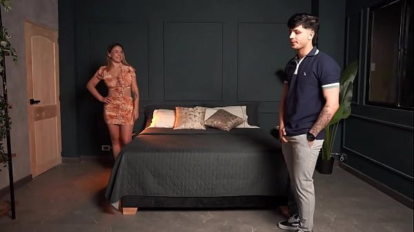 Busty MILF has no choice but to share her hotel bed with her hot stepson!