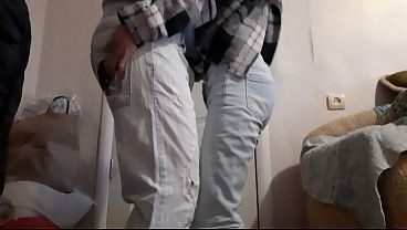 Married lesbian friends secretly have sex while their husbands watch football in the next room