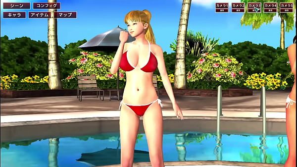 カトリーヌ・亜美・南プールダンス1
