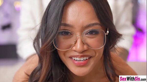 Petite Asian girl Jade Kimiko getting fucked hard by her naughty big dick stepbrother