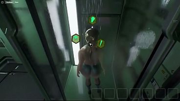 Space girl in ship