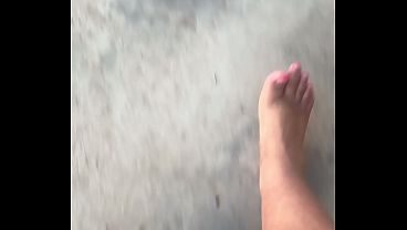 Walking on pavement barefoot