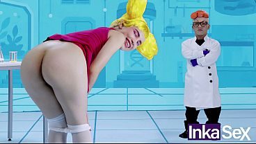 INKA SEX - Dexxxter le llena el ano de leche a su hermanastra De De por traviesa.