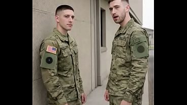 Sucking my straight battle buddy at bootcamp — AI Generated