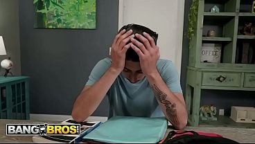 BANGBROS - Gorgeous Stepmom Venus Valencia Milks Her Stepson’s Cock And Lets Him Fuck Her Hard