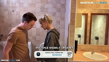 You Won't Believe What These Two Horny Twinks Did in a Public Park Bathroom... Caught on Camera!