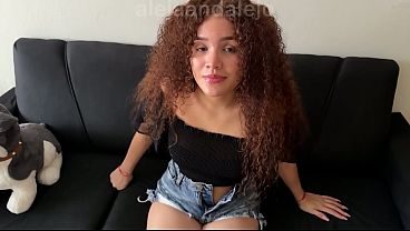 My stepsister thought she was home alone... I caught her masturbating