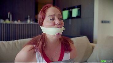 Daisy - Cheerleader Tied and Tape Gagged by captor big tits EP
