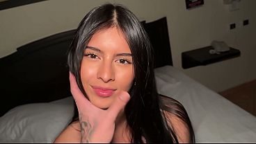 Sexy Colombian gets fucked by her boss! FACIAL!