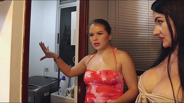 Real estate agents show me the apartment and their pink pussies