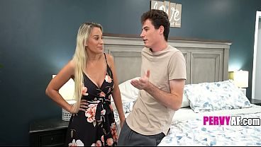 Blonde Catches Her Hormonal Teen Stepson Peeking | PervyAF