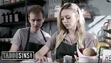 Hot Blonde Almost Caught Fucking in Public Cafe - Lily Larimar