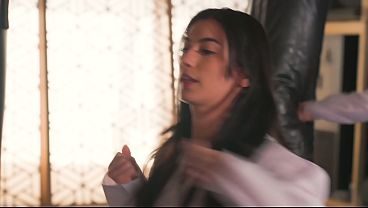 Megan Mistakes Leaves the Dojo with Her Karate Teacher's Cum Inside Her - Cobra Kai Porn Cosplay Parody